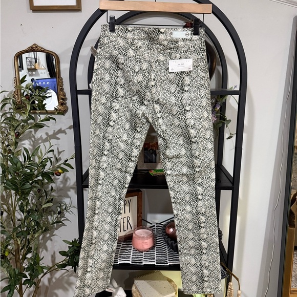 AG ADRIANO GOLDSCHMIEL The Mari Snake Jeans high rise straight size 26 - Picture 5 of 10
